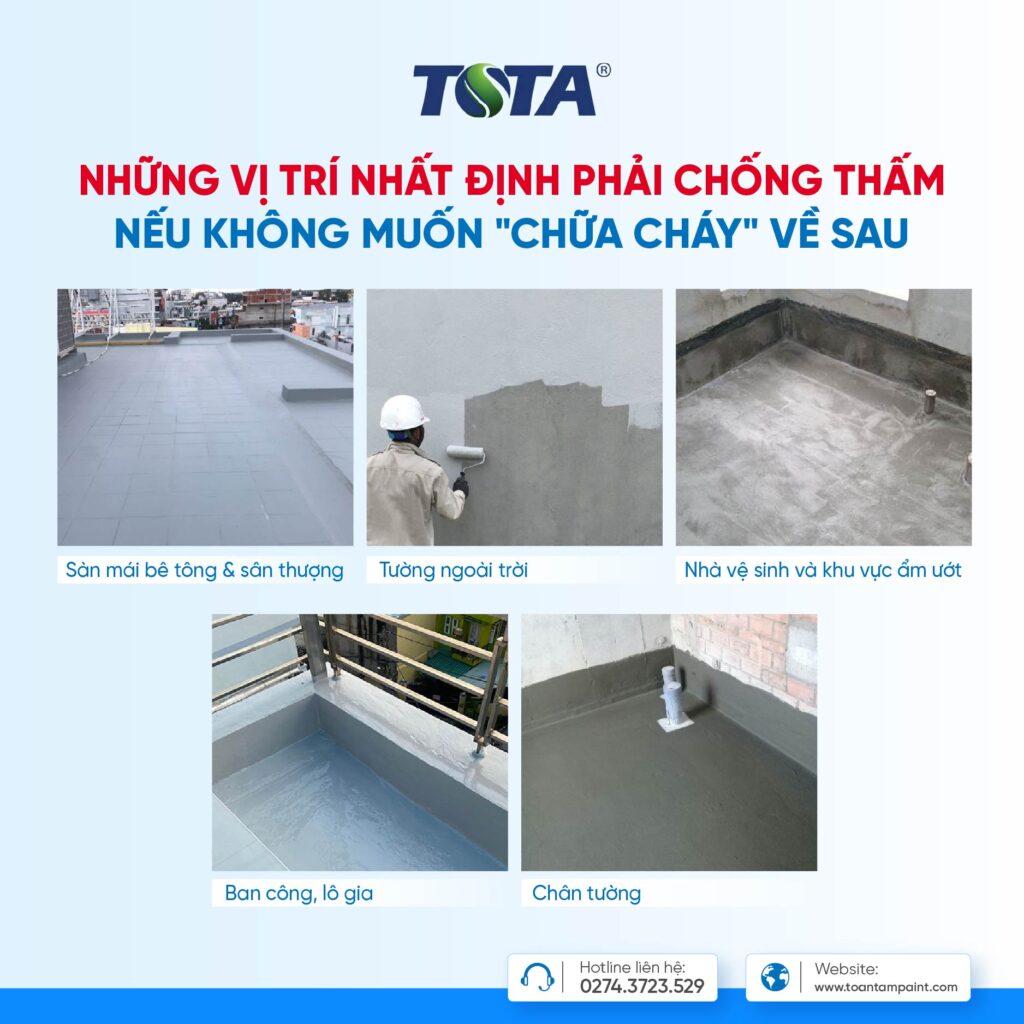 Những vị trí nhất định phải chống thấm nếu không muốn "chữa cháy" về sau